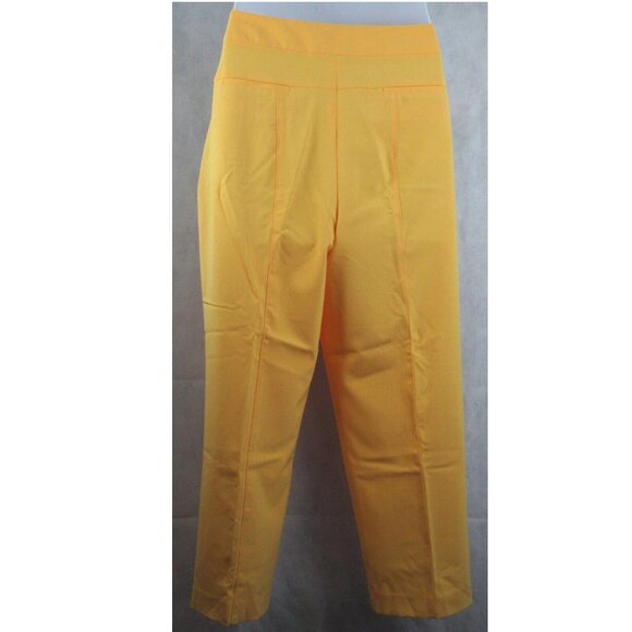 Bar III Women's Bi-Stretch Straight-Leg Ankle Pants, Honey Yellow, Size 16 - Picture 4 of 4